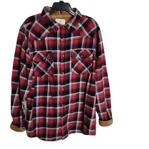 Legendary Whitetails Mens Shirt XLT Stockyard Shotgun Western Flannel Pearl Snap